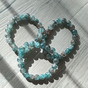 Elegant Turquoise Beaded Bracelet Set